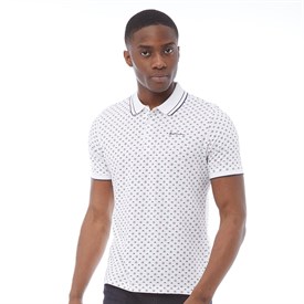 Ben Sherman Heren Print Tipped Polo Wit ben sherman kopen in de aanbieding Ben Sherman Heren Print Tipped Polo Wit ben sherman kopen in de aanbieding
