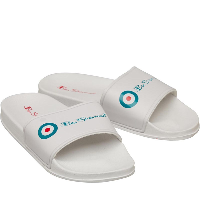 Buy Ben Sherman Junior Boys Target Sliders White