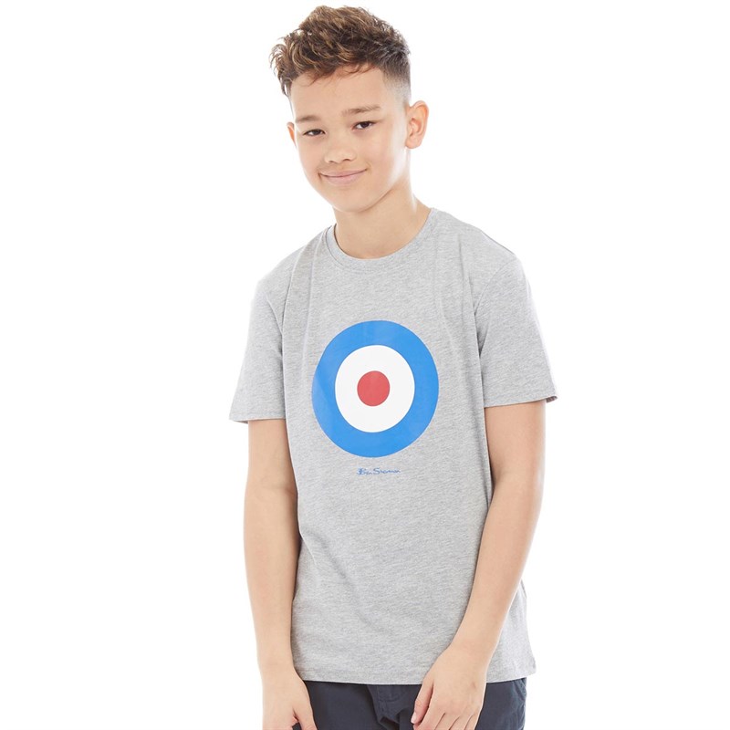 Buy Ben Sherman Junior Boys Target TShirt Vintage Grey Heather