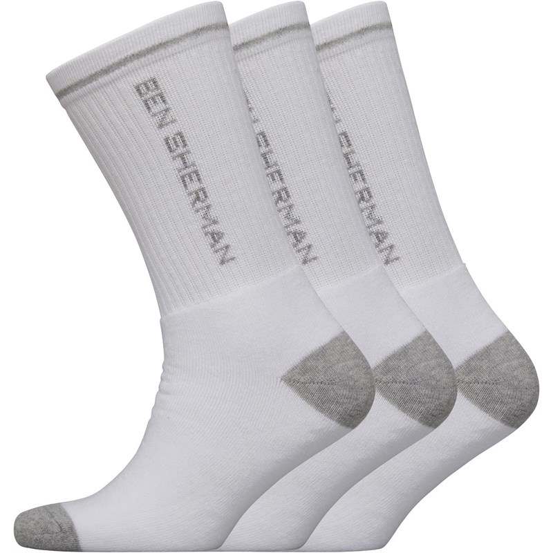 Buy Ben Sherman Mens Sport Socks White