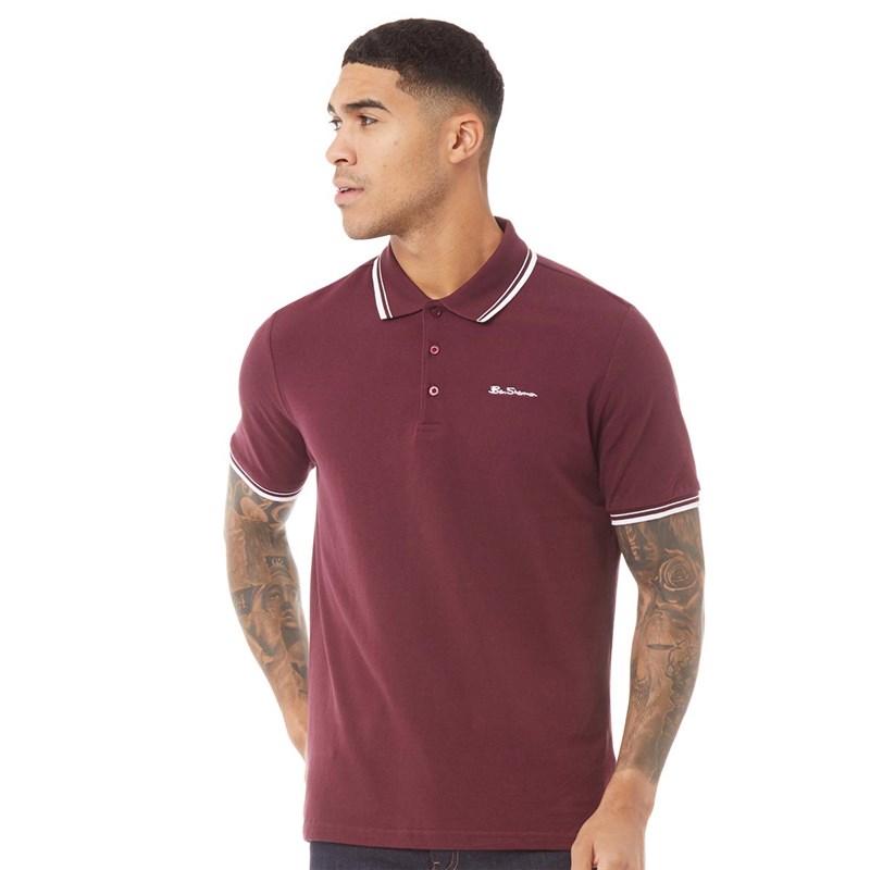 Mens Tipped Pique Polo Shirt by Ben Sherman