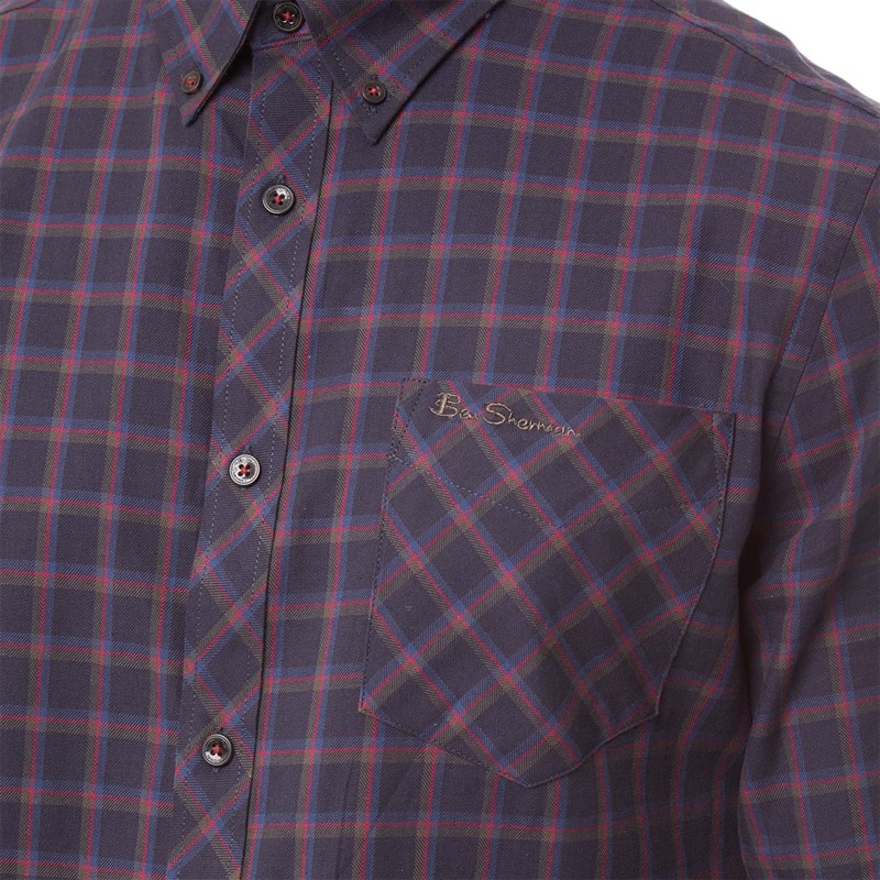 Ben Sherman Mens Ls Plaid Shirt