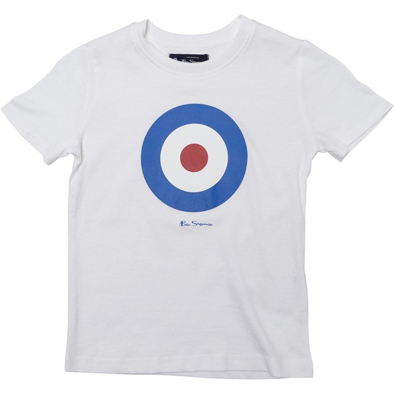 Buy Ben Sherman Boys Target TShirt Bright White