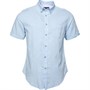 Ben Sherman Mens Linen Short Sleeve Shirt Light Blue