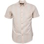 Ben Sherman Mens Jacquard Stripe Short Sleeve Shirt Snow White