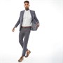 Ben Sherman Męskie Check Garnitur Niebieski