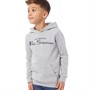 Ben Sherman Boys Original Overhead Brushback Hoodie Vintage Grey Heather