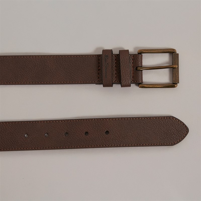 Ben Sherman Mens Classic Casual Belt Brown