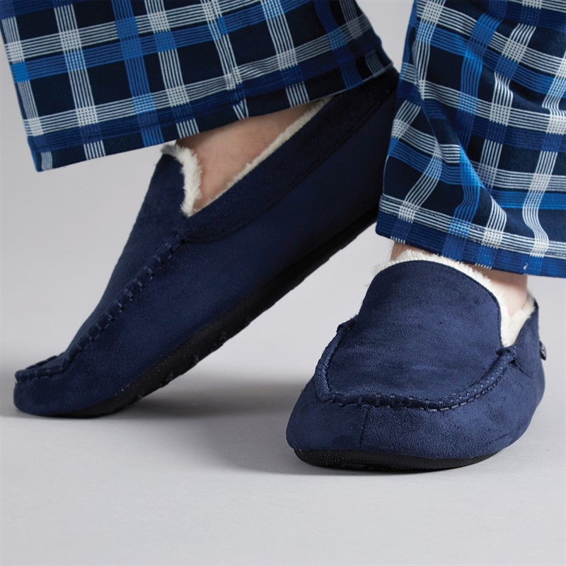 Ben Sherman Mens Casa Cartegena Moccasin Slippers Navy