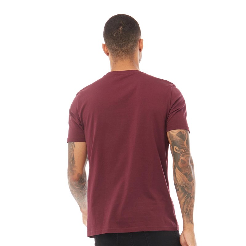 Ben Sherman Mens Op Art T-Shirt Wine