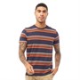 Ben Sherman Mens 90's Nostalgia Stripe T-Shirt Dark Navy
