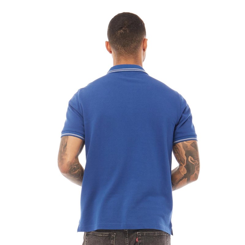 Ben Sherman Mens Twin Tipped Pique Polo Ink