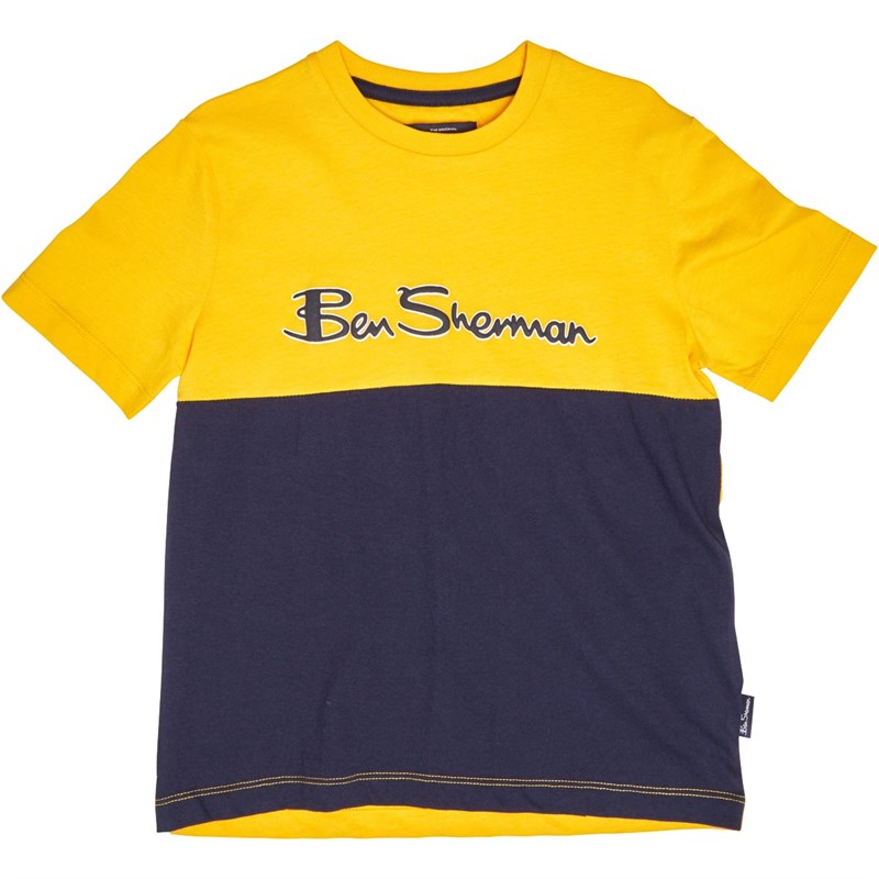 Buy Ben Sherman Infant Boys Colour Block TShirt Lemon Chrome