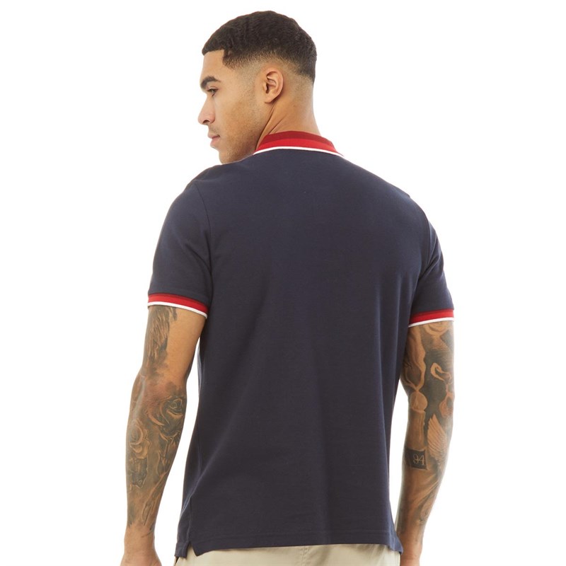 Ben Sherman Męskie Koszulka Polo Granatowy