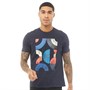 Ben Sherman Mens Record Targets T-Shirt Dark Navy