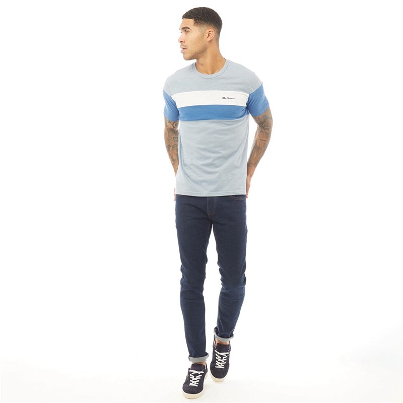 Ben Sherman Herren Heritage T-Shirt Blau