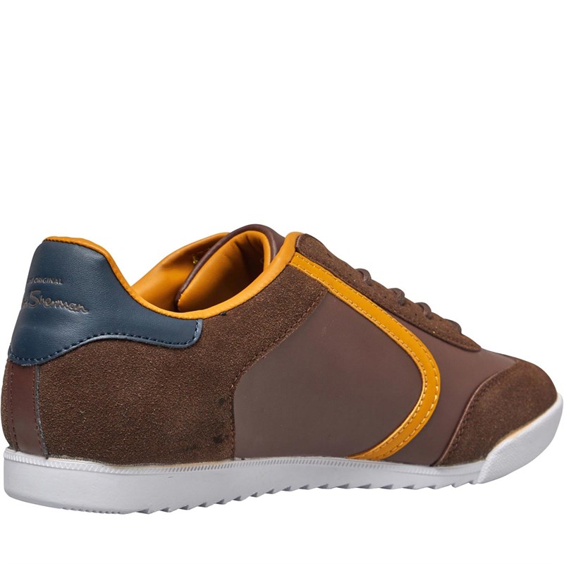 Ben Sherman Mens Target Trainers Chocolate