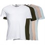 Brave Soul Mens Harris B Five Pack T-Shirts White/Khaki/Light Grey Marl/Stone/Baby Blue