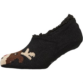 Image of Brave Soul Womens Reindeer Slipper Socks Brown