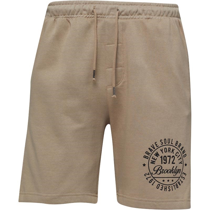 Buy Brave Soul Mens Track Shorts Stone