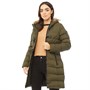 Brave Soul Womens Wizard Long Padded Jacket Khaki