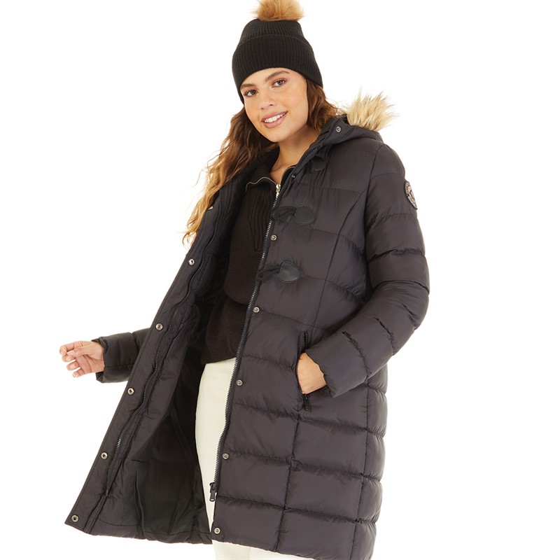 Buy Brave Soul Womens Wizard Long Padded Jacket Navy