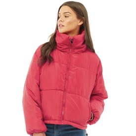 Brave Soul Dames Ramblin Pufferjas Rood brave soul kopen in de aanbieding