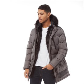 Brave Soul Heren Campbell Parka Antraciet brave soul kopen in de aanbieding