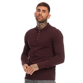 Brave Soul Heren Lincoln Rugbyshirt Bordeauxrood brave soul kopen in de aanbieding