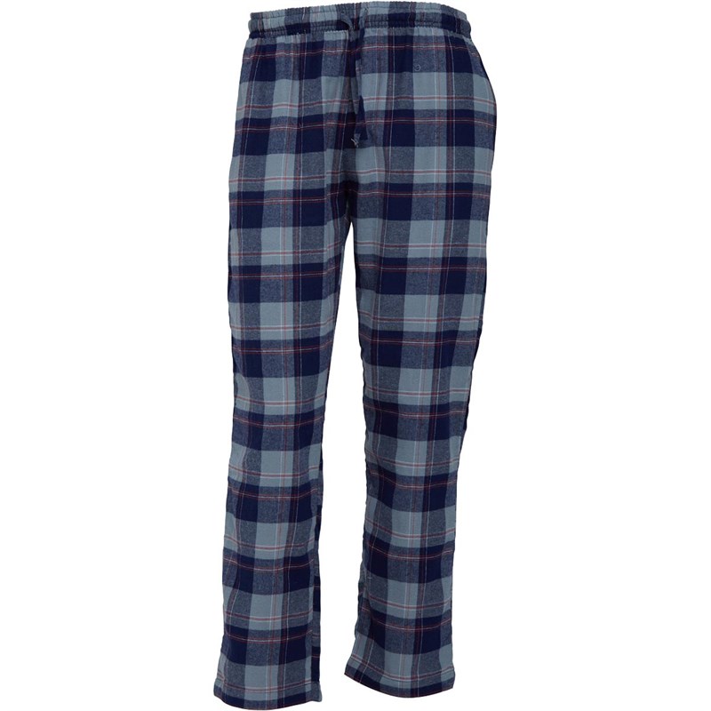 Buy Brave Soul Mens Terrence Woven Flannel Lounge Pants Navy/Grey Check