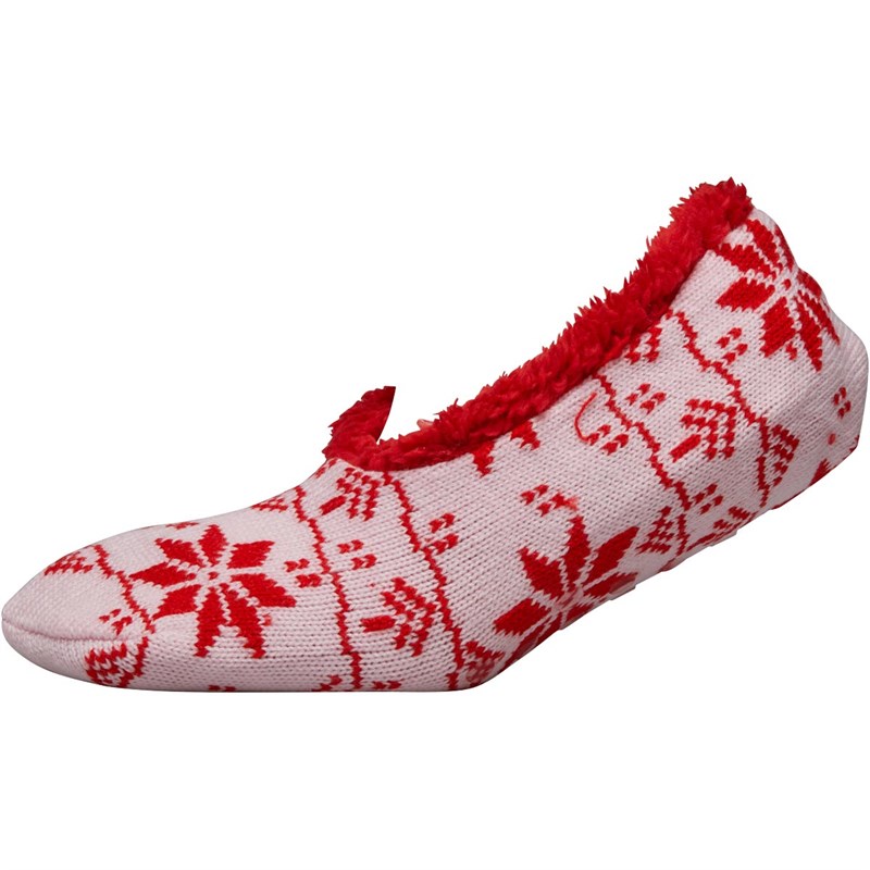 Image of Brave Soul Womens Snowflake Slipper Socks Multi