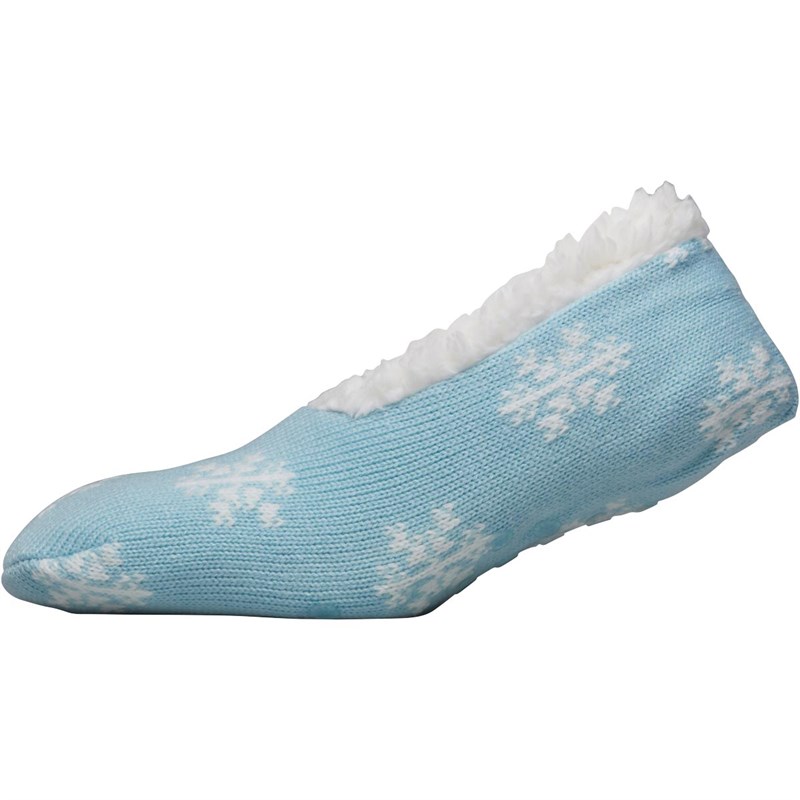 Image of Brave Soul Womens Snowflake Fairisle Slipper Socks Multi