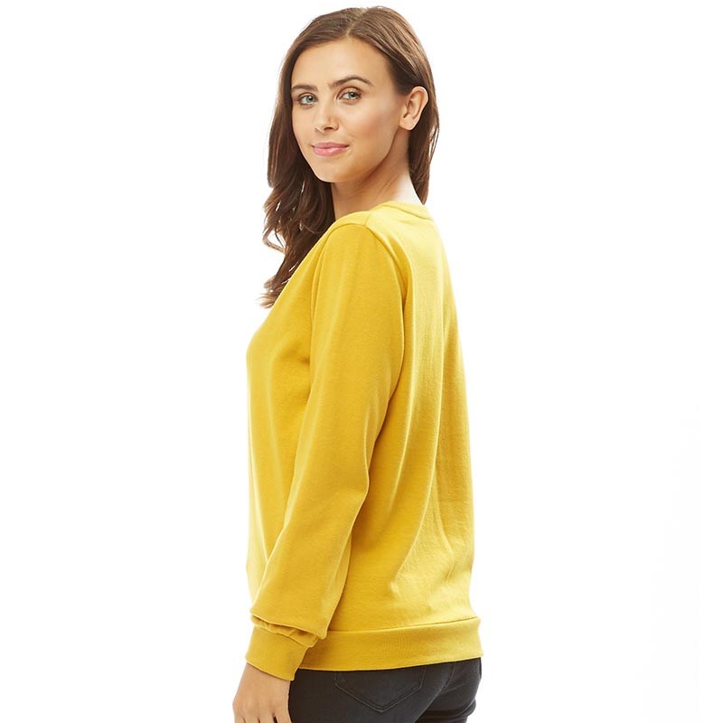Buy Brave Soul Womens Duke Sweatshirt Mustard