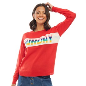 Brave Soul Dames Funday Trui Met Ronde Hals Rood brave soul kopen in de aanbieding Brave Soul Dames Funday Trui Met Ronde Hals Rood brave soul kopen in de aanbieding
