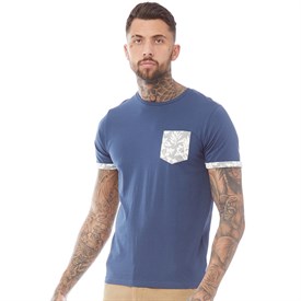Brave Soul Heren Viola T Shirt Middelblauw brave soul kopen in de aanbieding