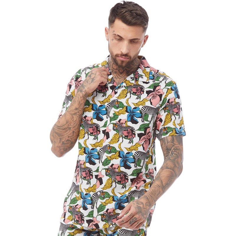 Buy Brave Soul Mens Selous Short Sleeve Shirt Multi