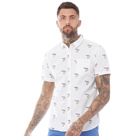 Brave Soul Heren Balance Overhemd Met Korte Mouwen Wit brave soul kopen in de aanbieding