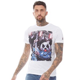 Brave Soul Heren Panda T Shirt Wit brave soul kopen in de aanbieding