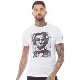 Brave Soul Heren Haven T Shirt Wit brave soul kopen in de aanbieding