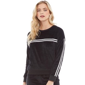 Brave Soul Dames Kady Velour Sweater Zwart brave soul kopen in de aanbieding