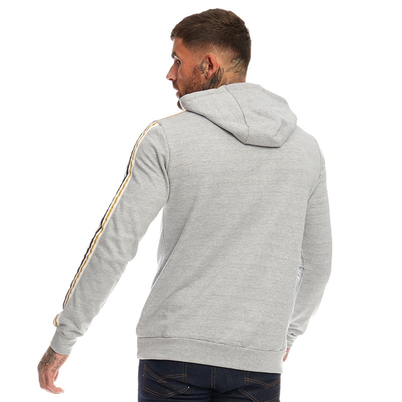 Buy Brave Soul Mens Pioneer Hoodie Light Grey Marl/Dark Navy/Mustard