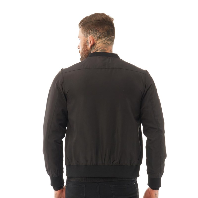 Brave Soul Herren Sanjay Fliegerjacke Schwarz