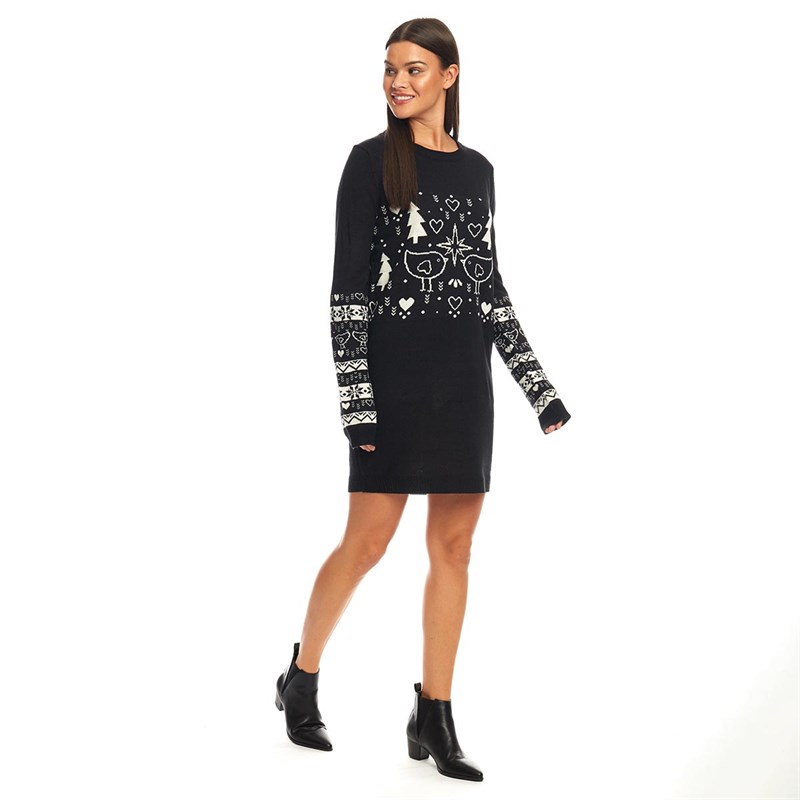 black christmas jumper dress