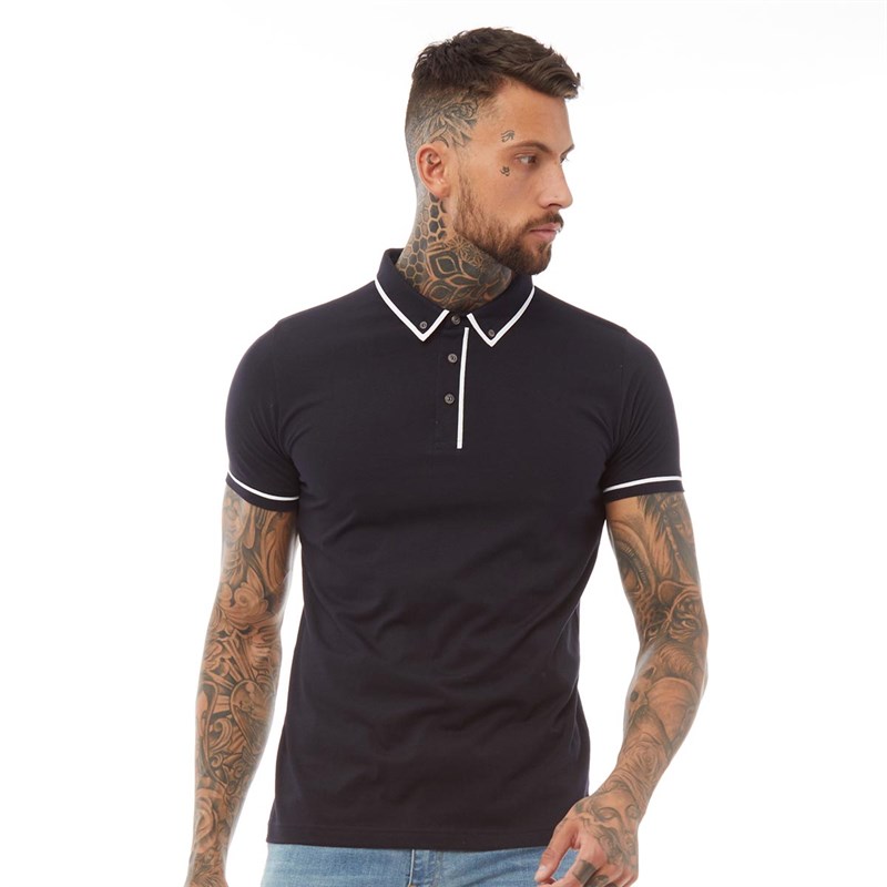 Buy Brave Soul Mens Virgil B Polo Rich Navy/Optic White