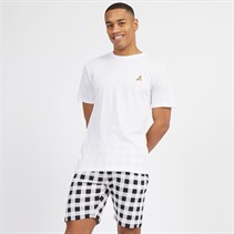 Multi/Black Check/White