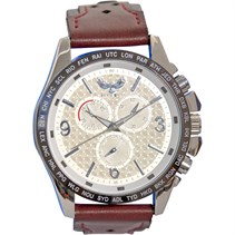 Metallic Silver/Black/Red-Brown