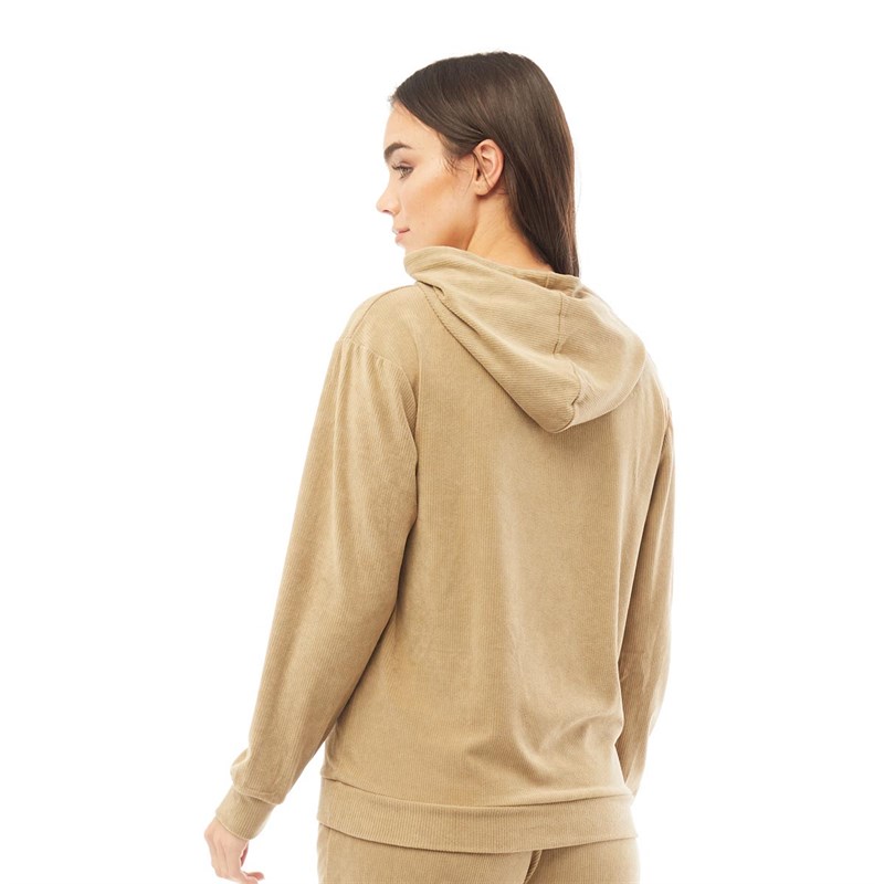 Brave Soul Damskie Cluna Bluza z Kapturem Beżowy o odcieni owsianki