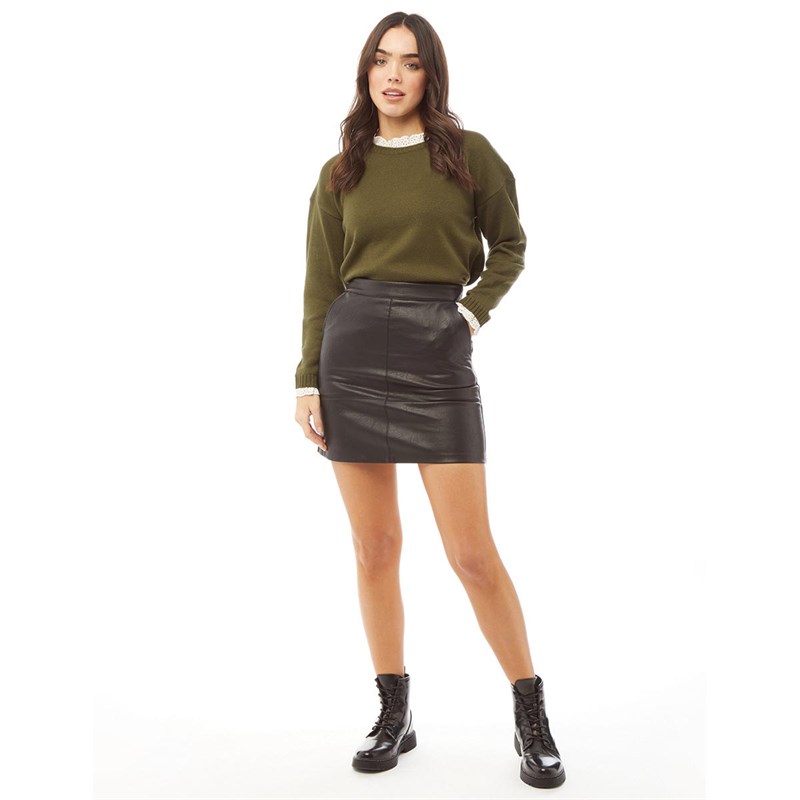 Brave Soul Damskie Sweetie Sweter Khaki