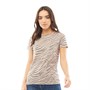 Brave Soul Damen Dilly Animal Print T-Shirt Mehrfarbig