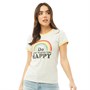 Brave Soul Dame Happy T-Shirt Flerfarvet